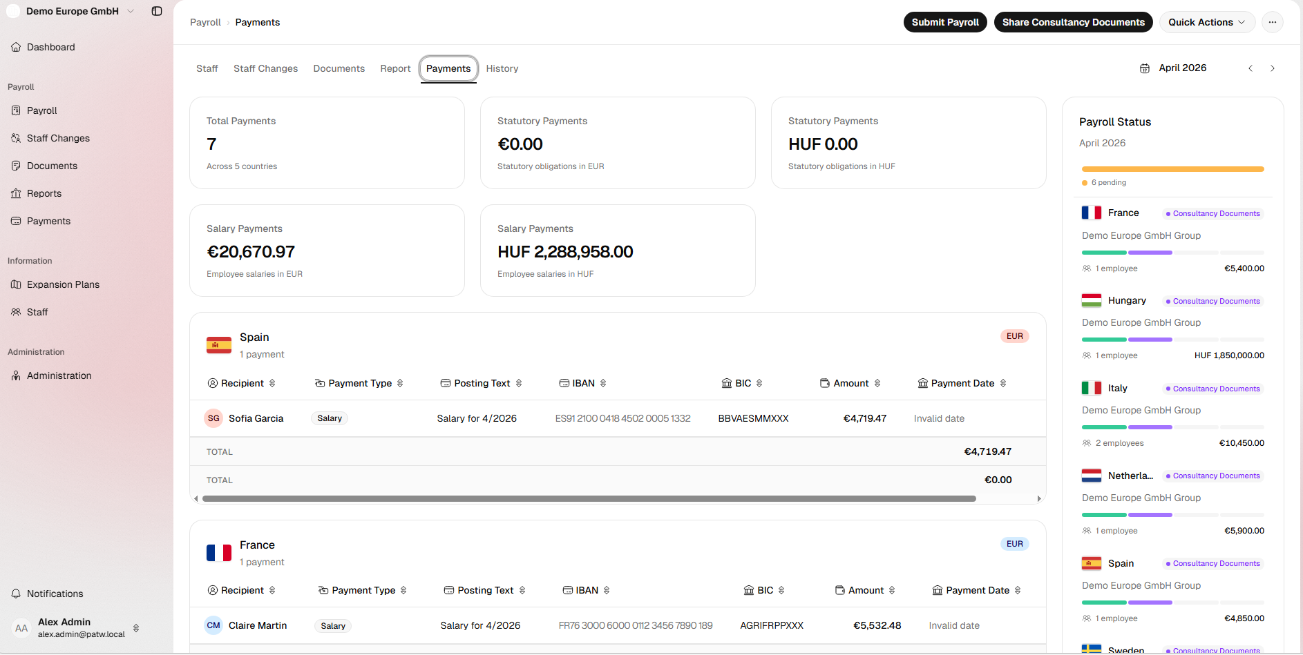 Payroll Payments